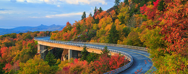 Linn Cove Viaduct, Blue Ridge Parkway, North Carolina - Credit: VisitNC.com