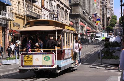 CA/San Francisco Bilder/Dirk/Cable Car auf Strasse