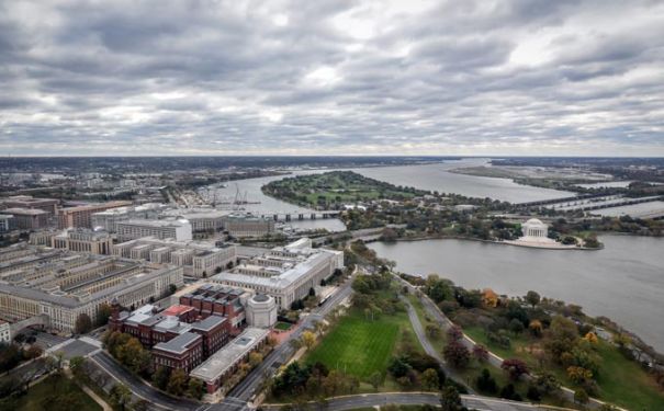 DC/Aerial Jefferson Memorial