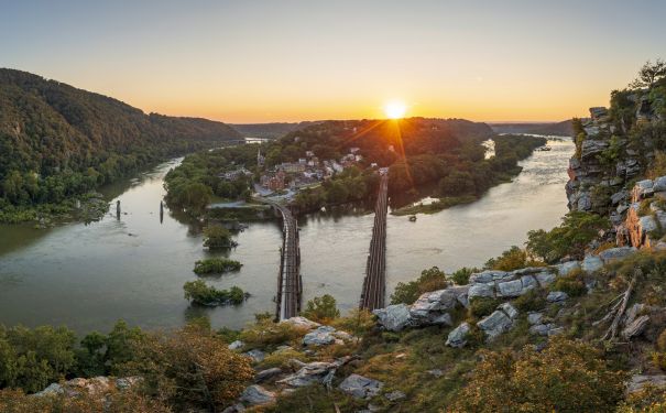 WV/Harpers Ferry/Harpers Ferry National Historical Park/Sonnenuntergang