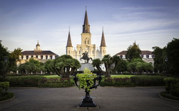 LA/New Orleans/Jackson Square/Cabildo & St Louis Cathedral/Andrew Jackson Statue